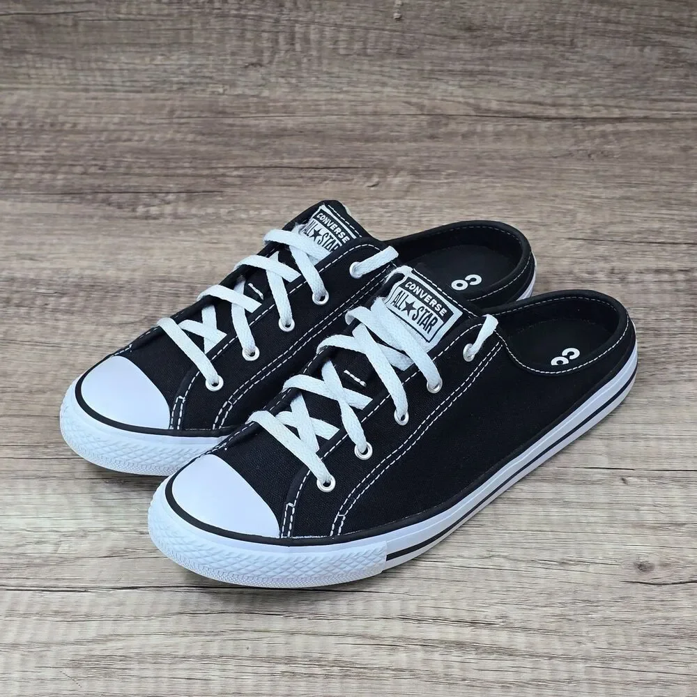 Converse Chuck Taylor All Star Dainty Mule Slip Women's Size 8 Black White Shoes
